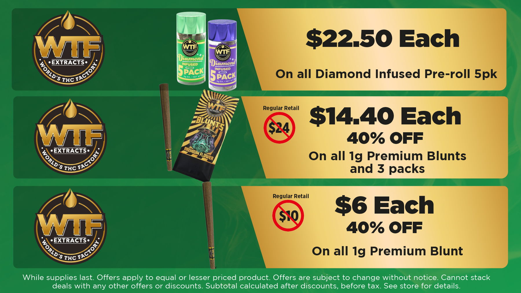 Heaterz Stiiizy Space Rocketz Diamond Infused Pre-Rolls Dusties Infused Pre-Rolls