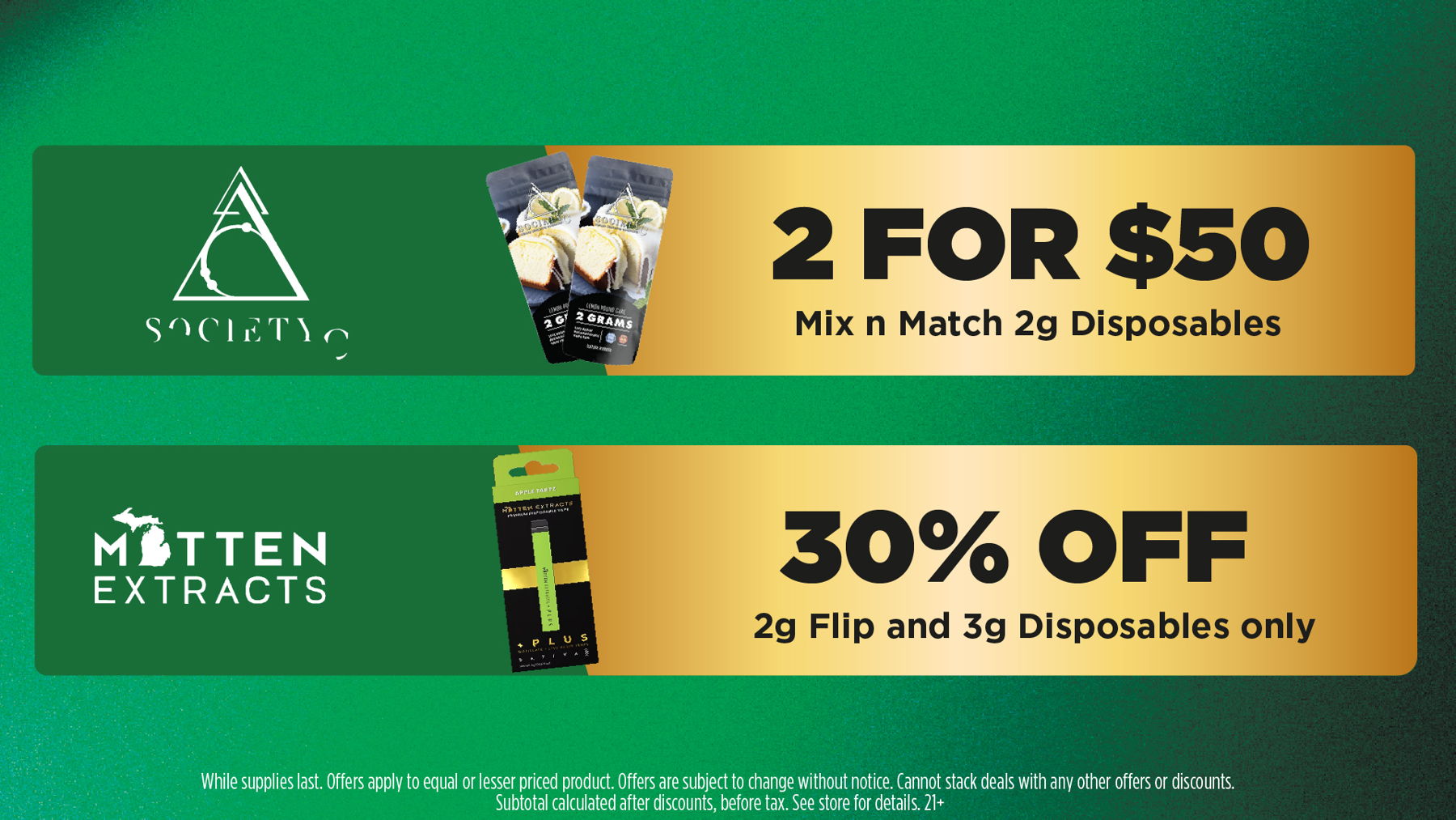 Mac Pharms Bundle	1g Cart, 200mg Gummy, 1g Concentrate, 1g Infused PR.	$34.99 Gold Tier Bundle	"1 Gold Tier 3.5g, (2) 1g Crude Boys/Drip Cart,  (2) 200mg Choice Chews, (2) 1g Paisley Trees PR"	$59.99 Silver Tier Bundle	1 Silver Tier 3.5g, 1g Common Citizen Wax, 200mg MKX Gummy, 1 Fire Styxx Infused PR	$39.99