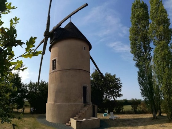 Romantic windmill in France