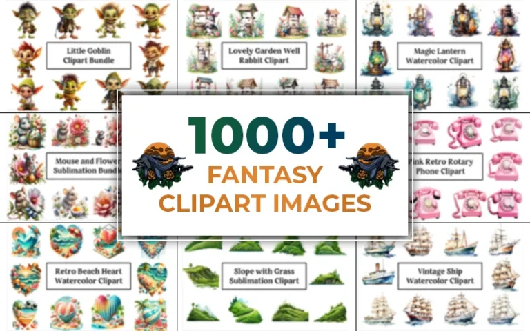 1000+ Fantasy Clipart Images Bundle