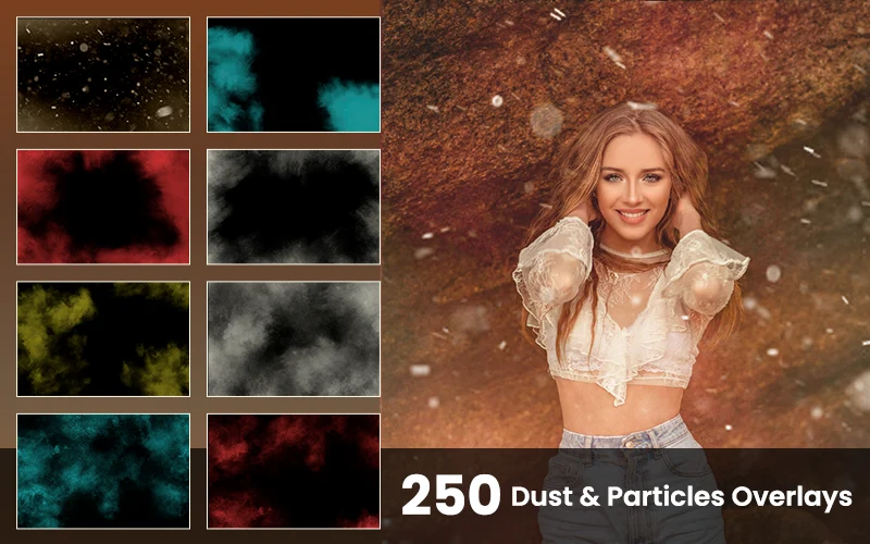 Dust and Particle Overlay Images included in the bundle.