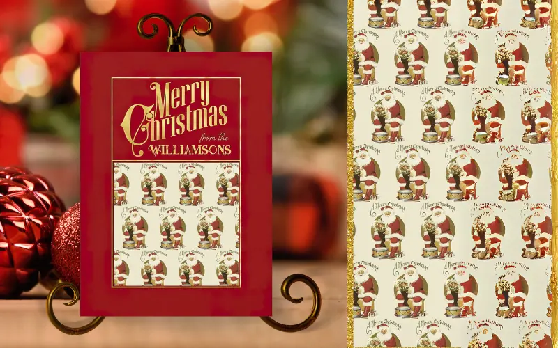 Festive card design with a touch of holiday charm.