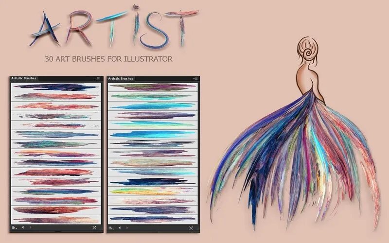 30 Artist Illustrator Brushes