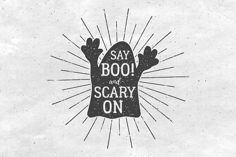 A Halloween Badge used into a scary Halloween design