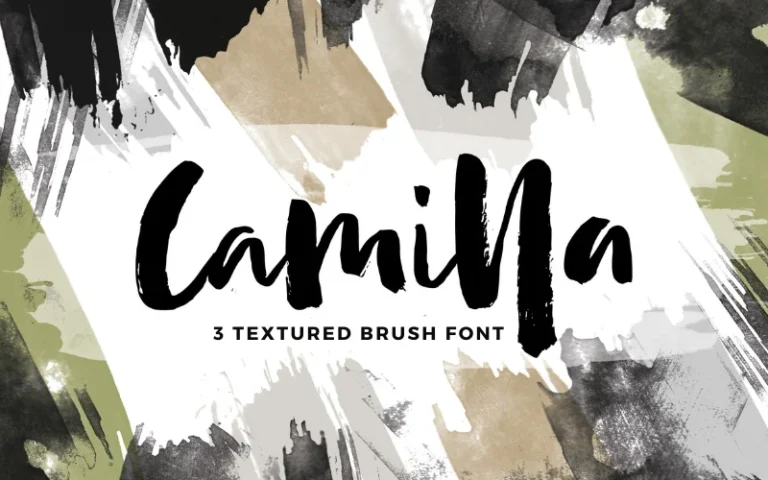Camilla – 3 Textured Brush Font