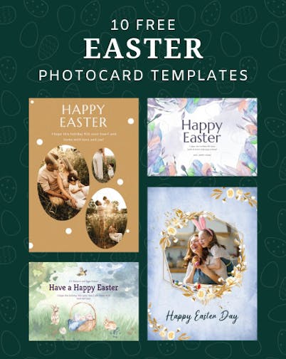 Easter photocard templates