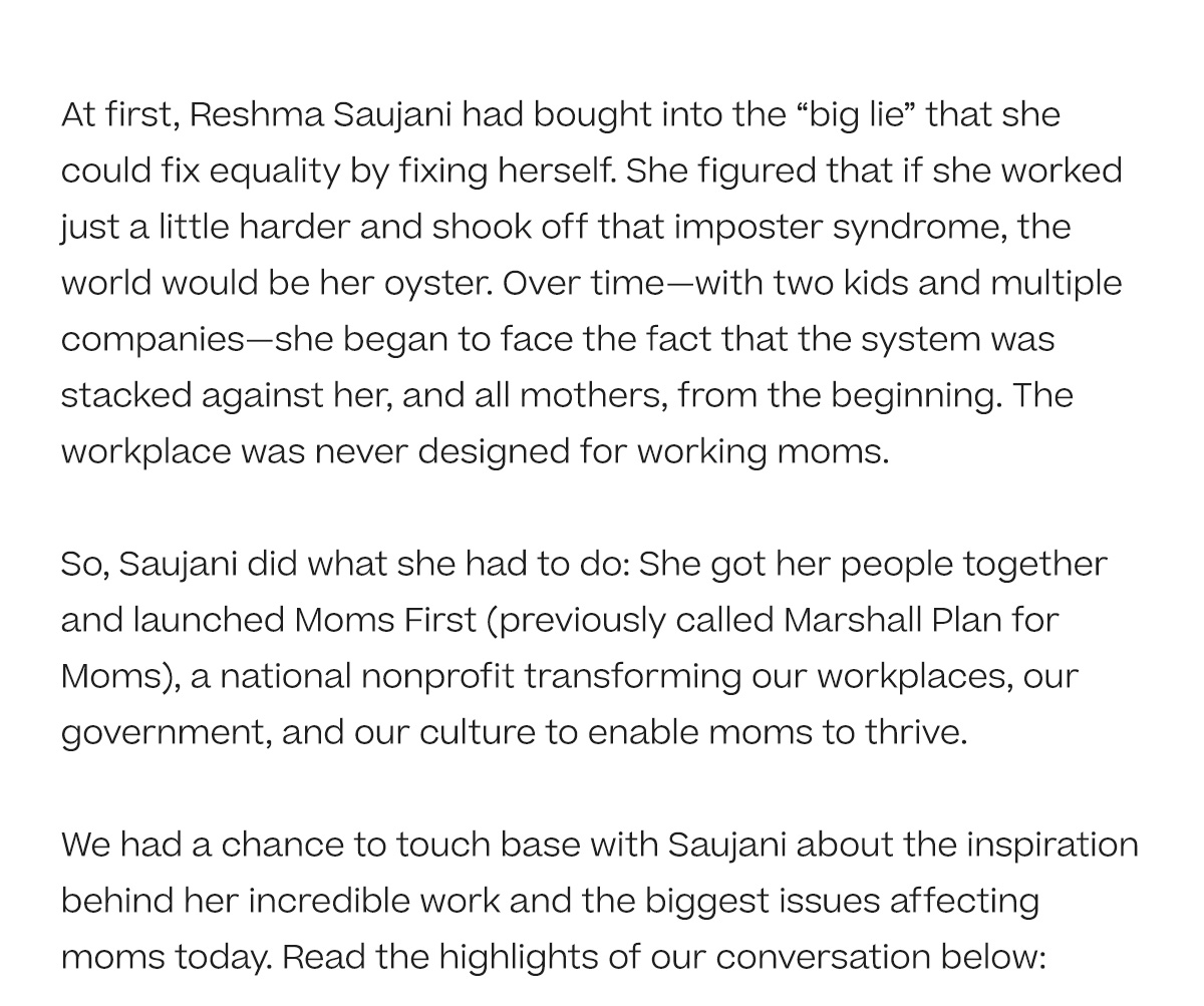 Community Spotlight: Reshma Saujani