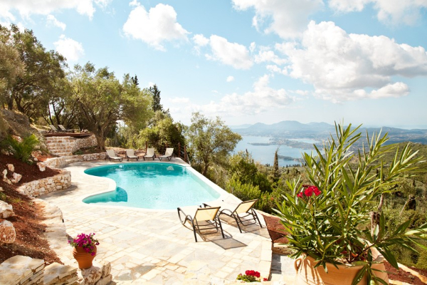 Seaview villa with pool in Corfu, Greece