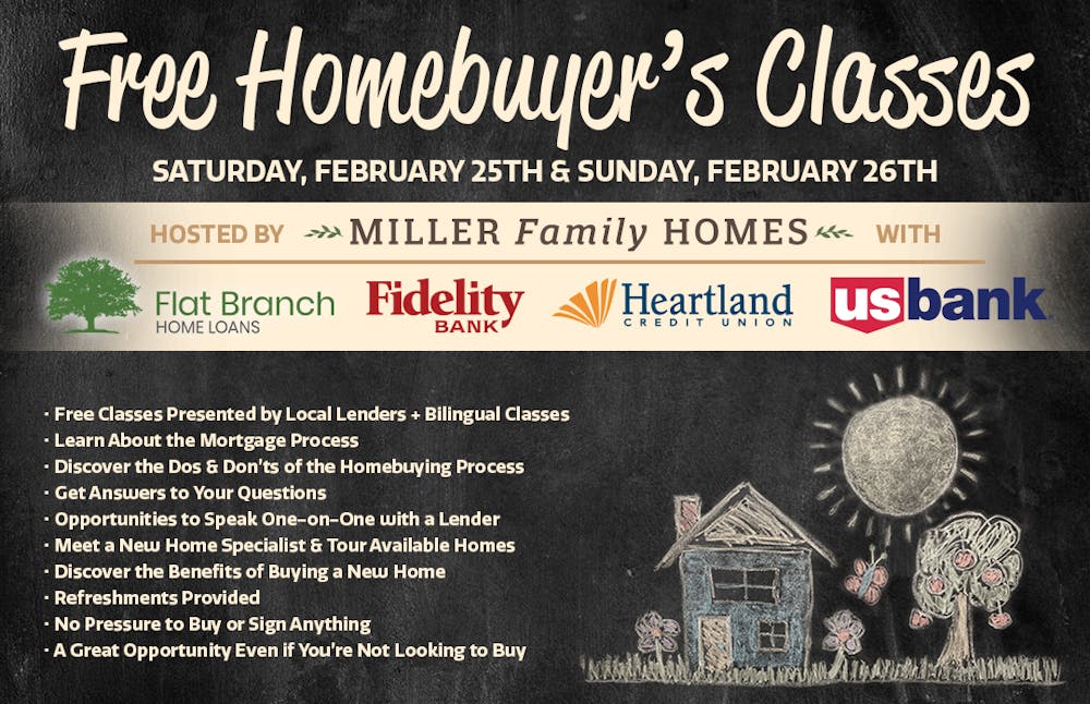 Register for our Free Homebuyer's Classes! Click to return to the website.