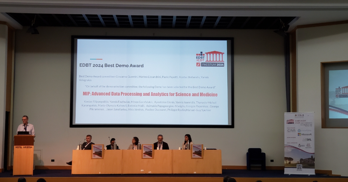 The Medical Informatics Platform (MIP) Wins Best Demo Award at EDBT 2024 International Conference