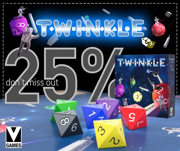 25% Off to TWINKLE - The Space themed Strategy Tabletop Game