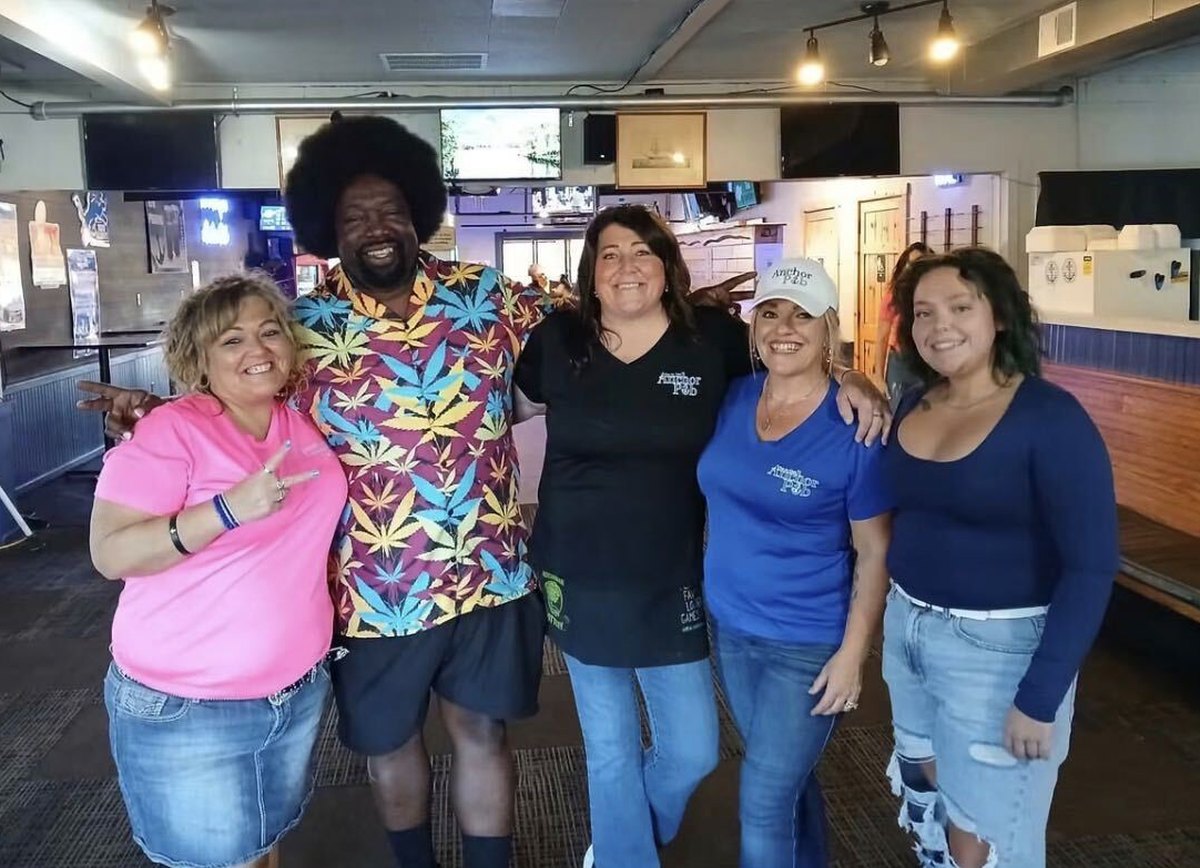 Afroman wearing his Grasshopper Farms shirt around town the next day