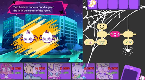 A mock up of an exploration section from The Songbird Guild.