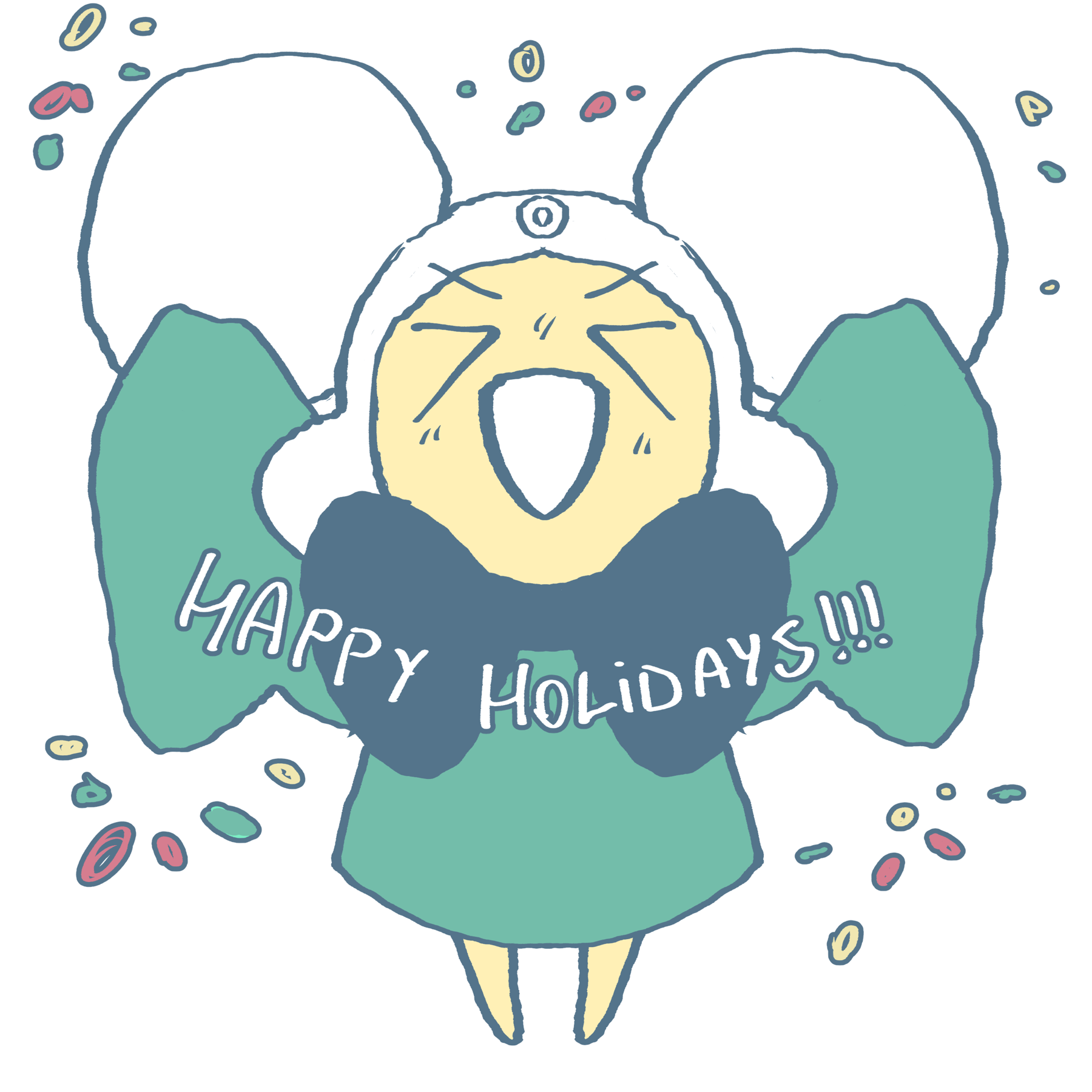 A simple doodle of the character Brie from the game The Songbird Guild.