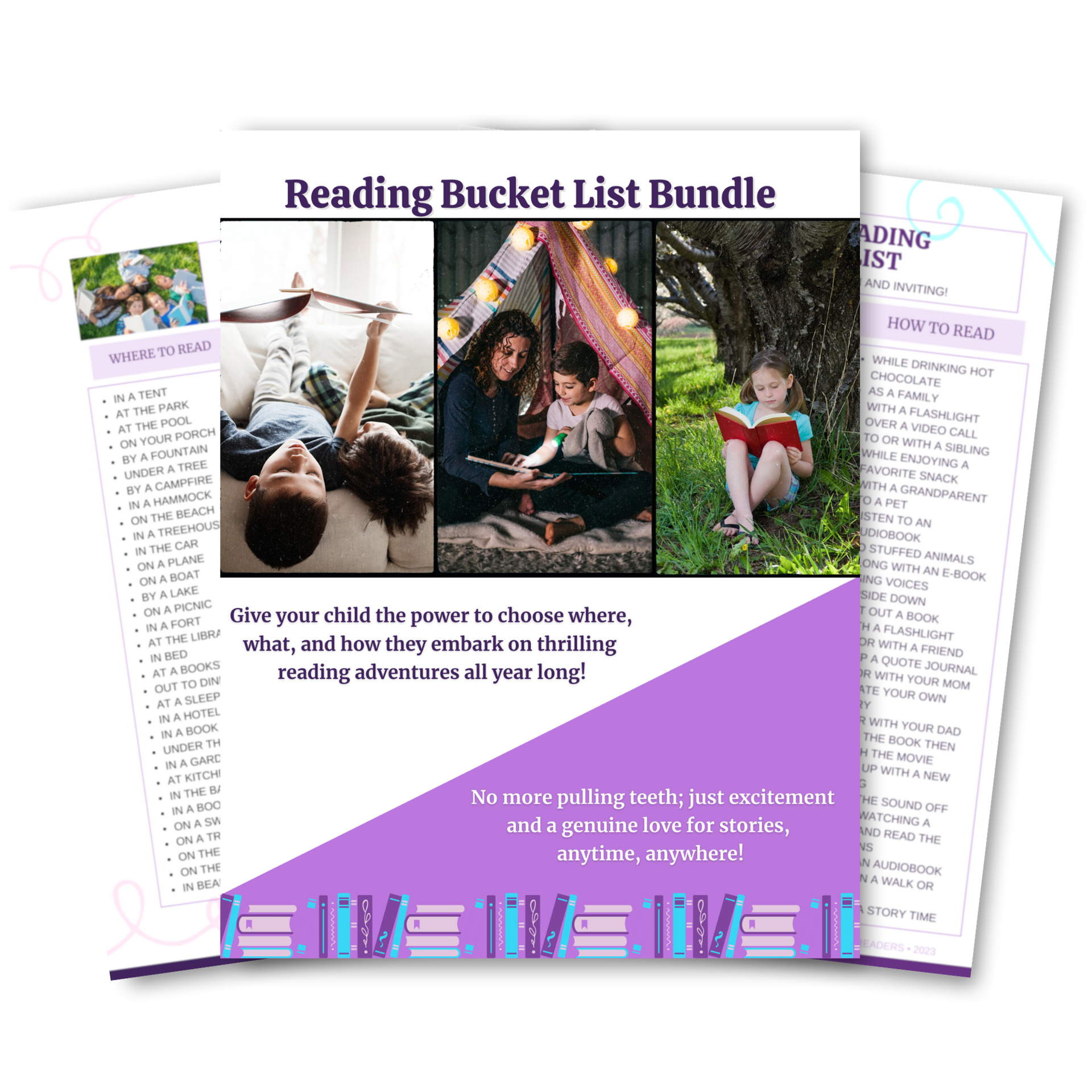 Mockup of the Reading Bucket List Bundle