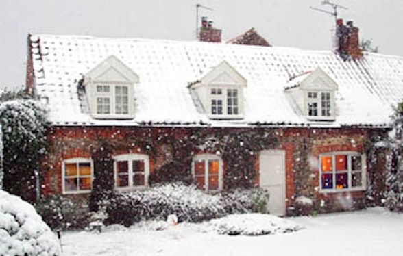 Traditional brick and flint cottage in Norfolk