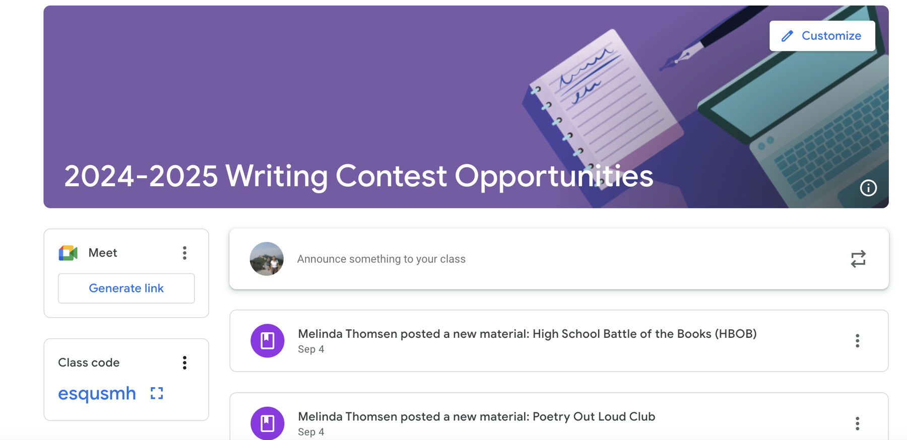 Writing Contests
