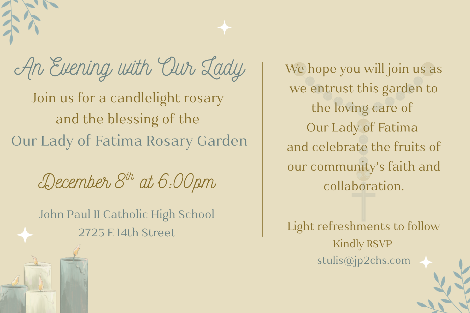 Fatima Garden Dedication