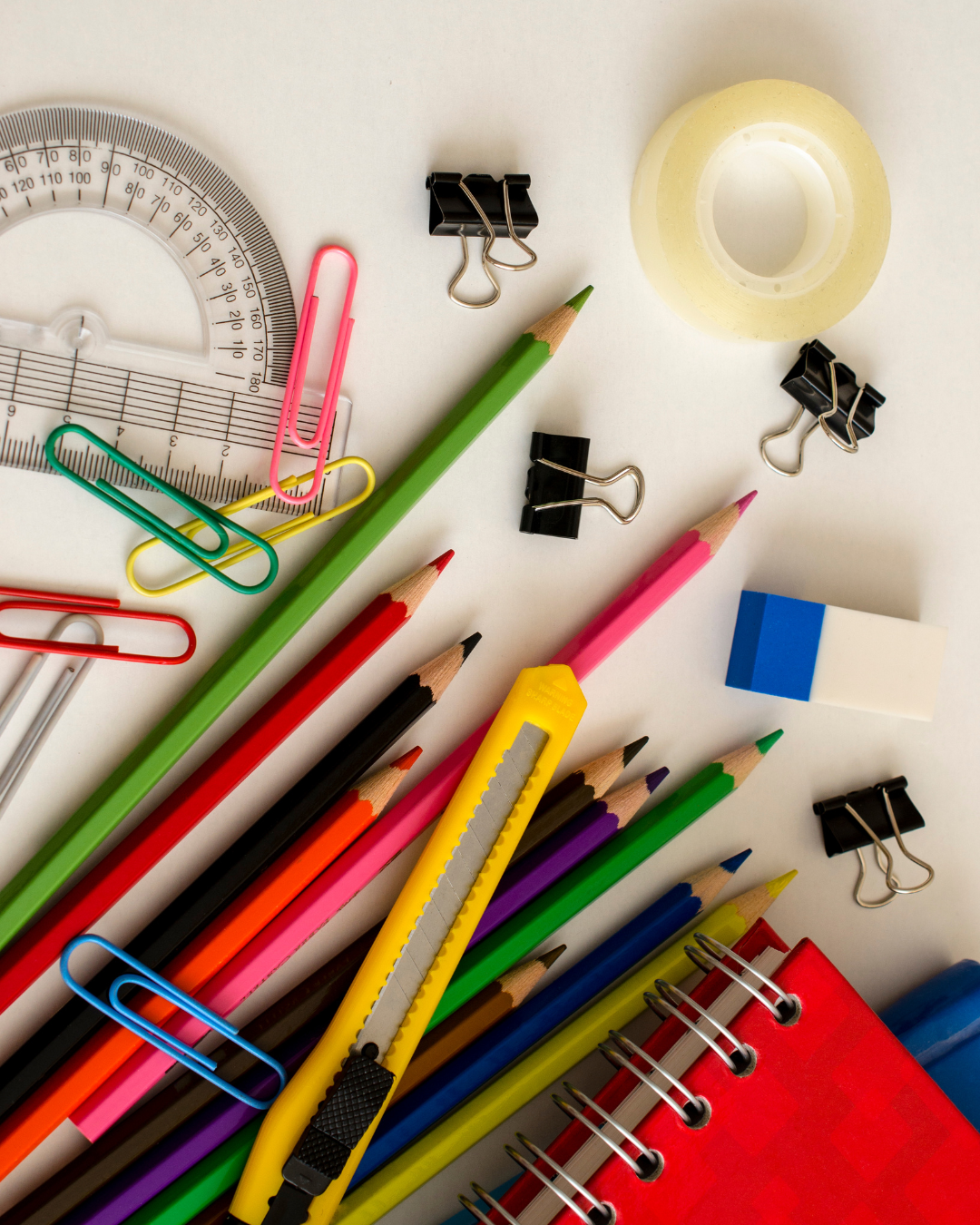 Graphic image showing which items you can bring to Project Stationery