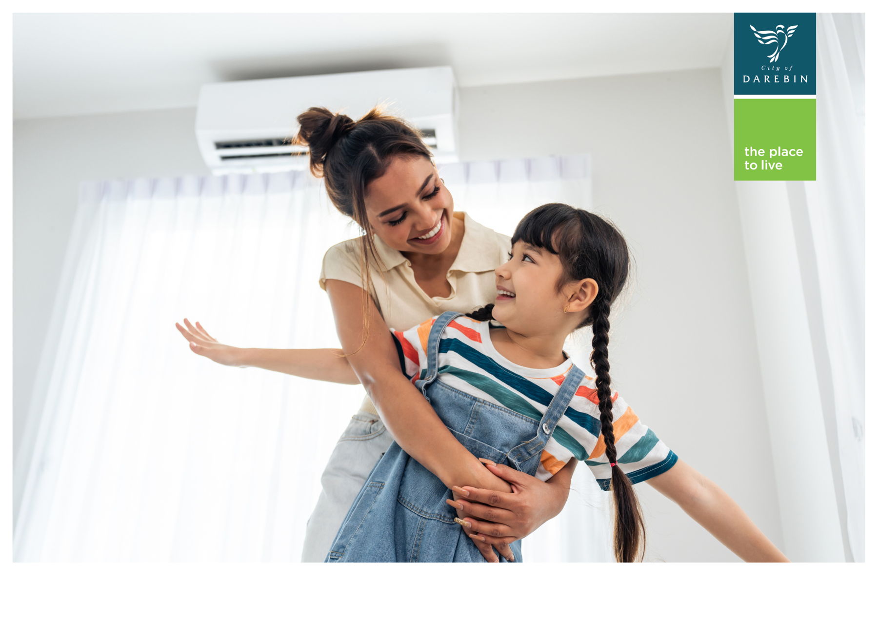 Photo of a family enjoying all electric home