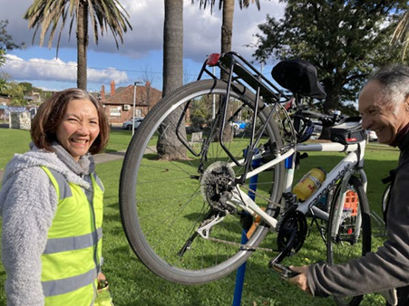 Photo of bike check event