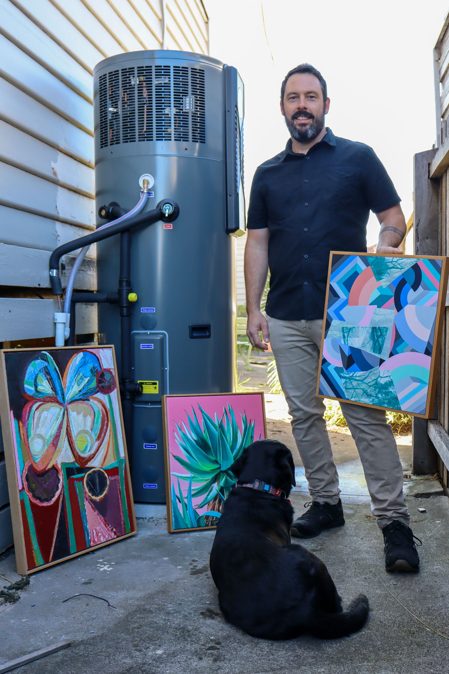 Image of Tom from Ellis Art Installation with their new efficient heat pump