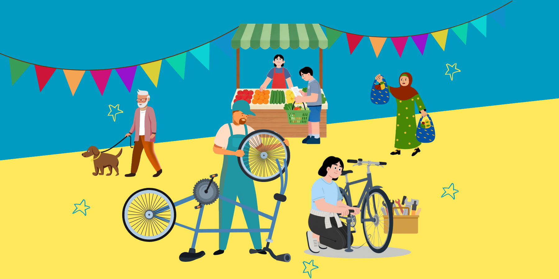 illustration of a bike check event