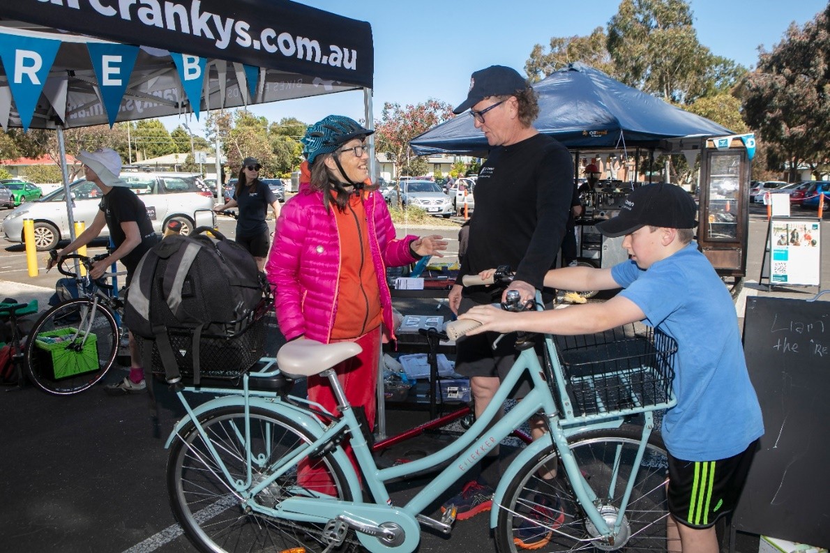 Photo of bike check event
