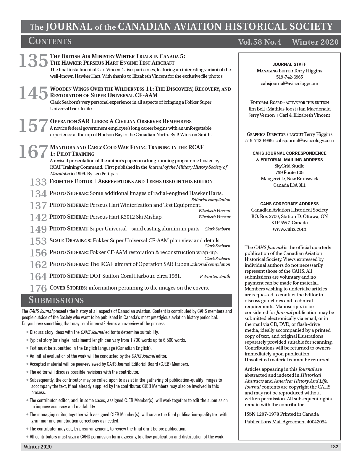 Email ICAHS Journal Volume 58 Number 4 table of contents