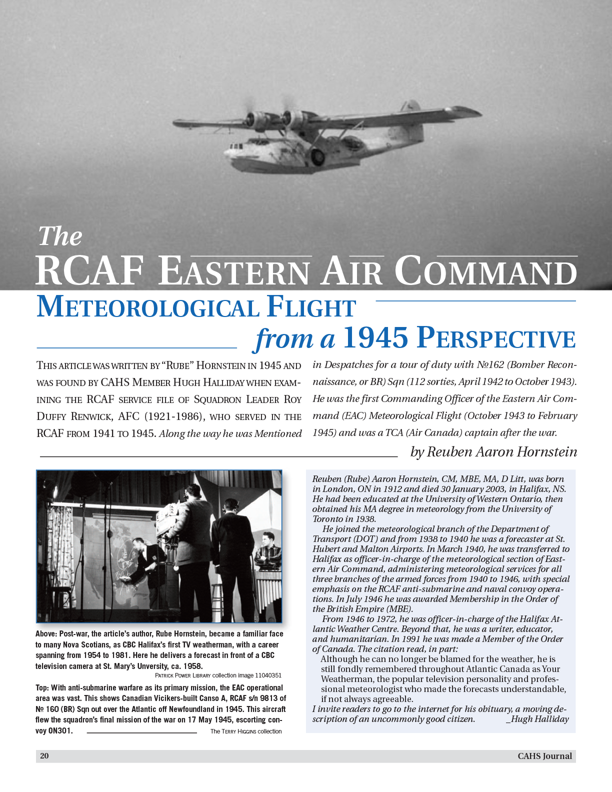 CAHS Journal Volume 59 Number 1 EAC Met Flight article title page