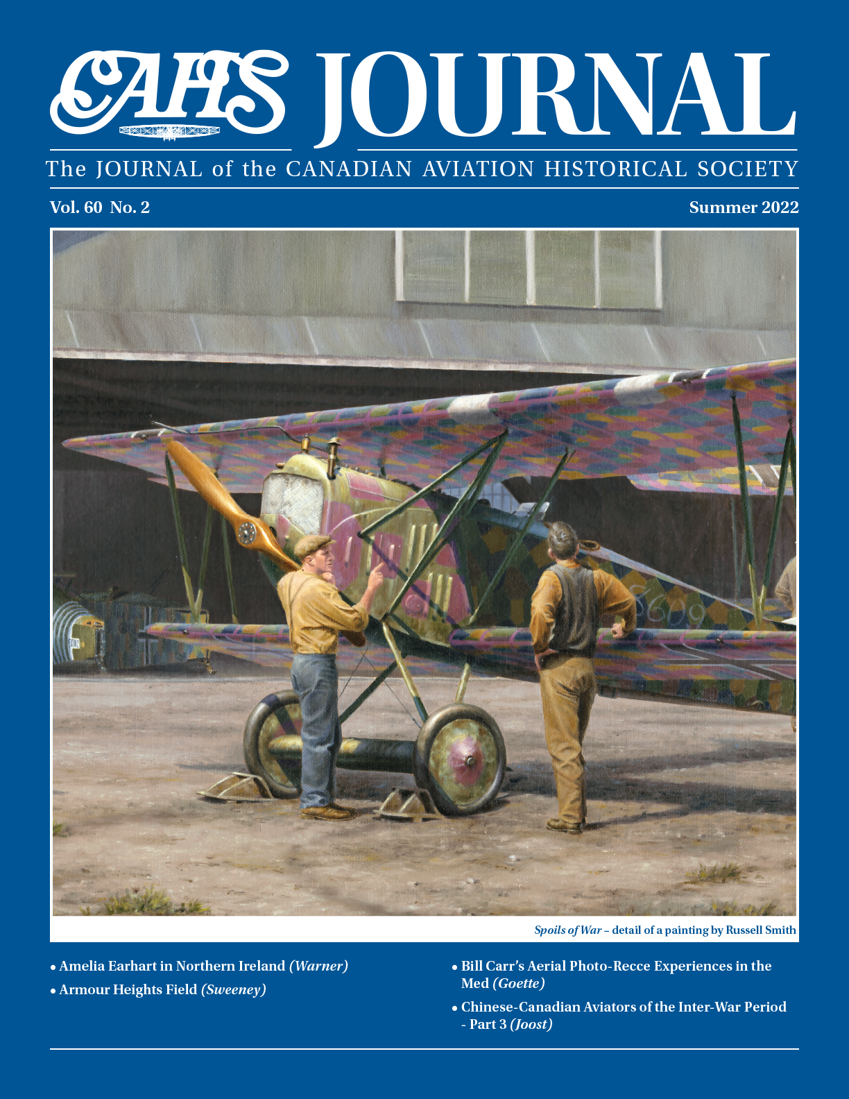 CAHS Journal updates page on the CAHS national website